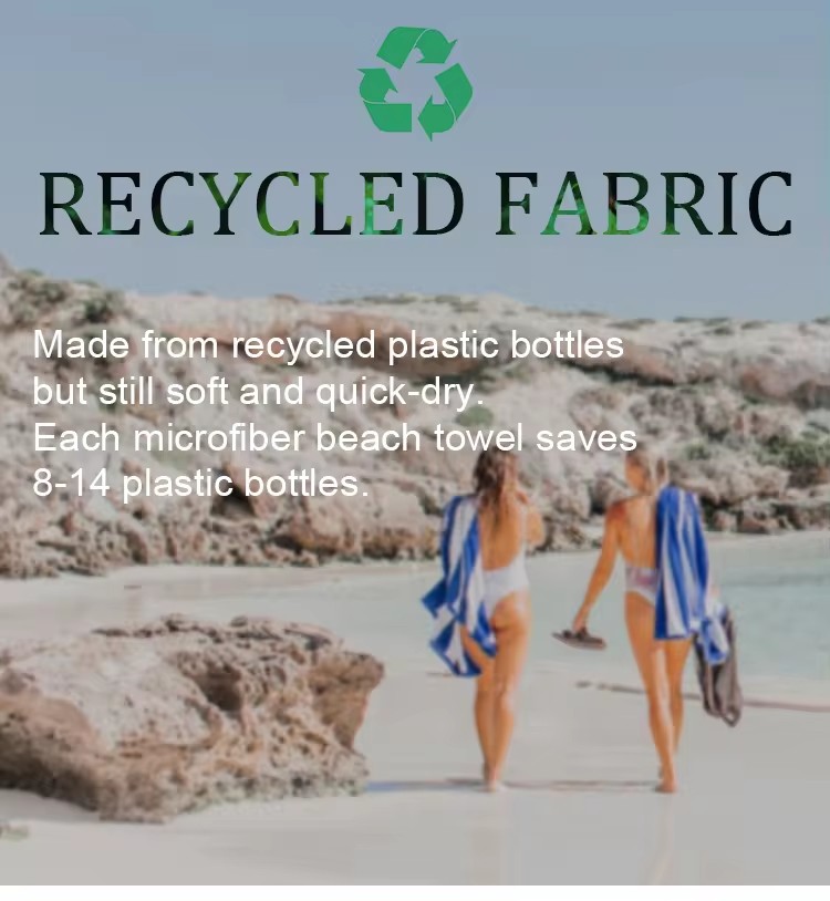 recycled fabric beach towel