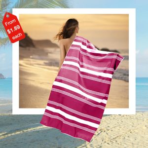 RPET stripe beach towel