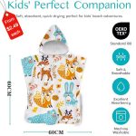 hooded kids beach towel