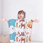 hooded kids beach towel10